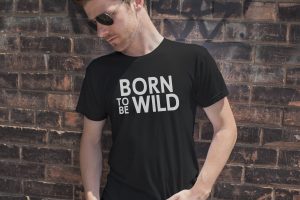 Born to be wild negro 300x200 - Playera | Born to be
