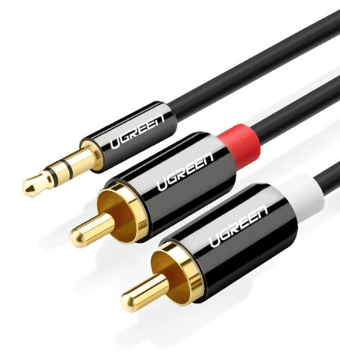 Ugreen Cable RCA HiFi Estereo 2RCA Cable de audio Jack 3.5 mm
