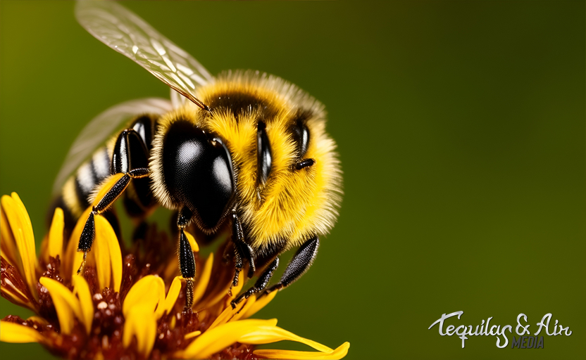 Macro fotografia de una abeja