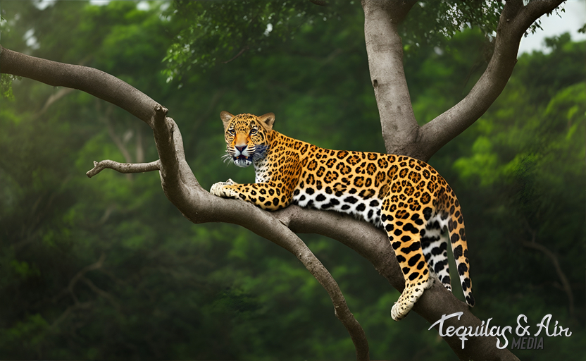 Jaguar en un árbol