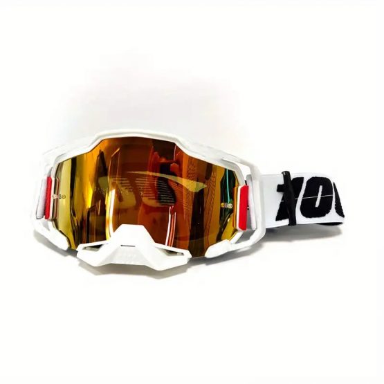 Tequilas and Air Motorsports Gafas de motociclista Goggle 100% Gafas de motociclista Goggle 100 blanco